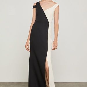 BCBGMaxazria black and cream gown.